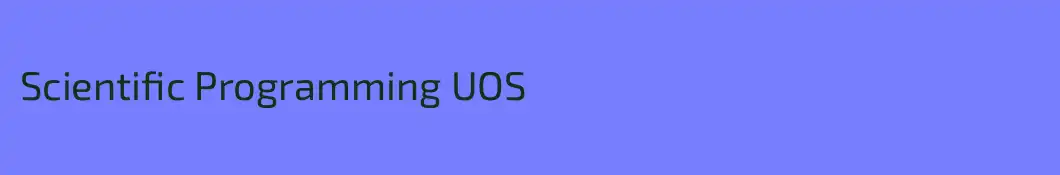 Scientific Programming UOS